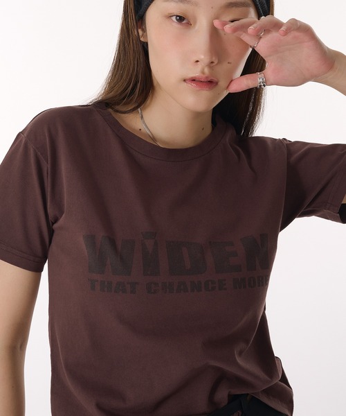 MUHET(ミュエータ)の「pigment logo t-shirt / ピグメント加工ロゴTシャツ(Tシャツ/カットソー・レディース・ブラウン/杢グレー/チャコールグレー/アイボリー・FREE)」の11枚目の写真