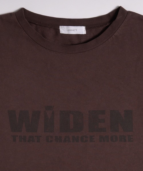 MUHET(ミュエータ)の「pigment logo t-shirt / ピグメント加工ロゴTシャツ(Tシャツ/カットソー・レディース・ブラウン/杢グレー/チャコールグレー/アイボリー・FREE)」の13枚目の写真