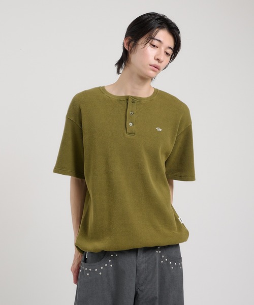 新品未使用!Powell·ボーンTシャツ　ベージュ　Ｌ osharewalker カットソー レディース Tシャツ トップス 五分袖