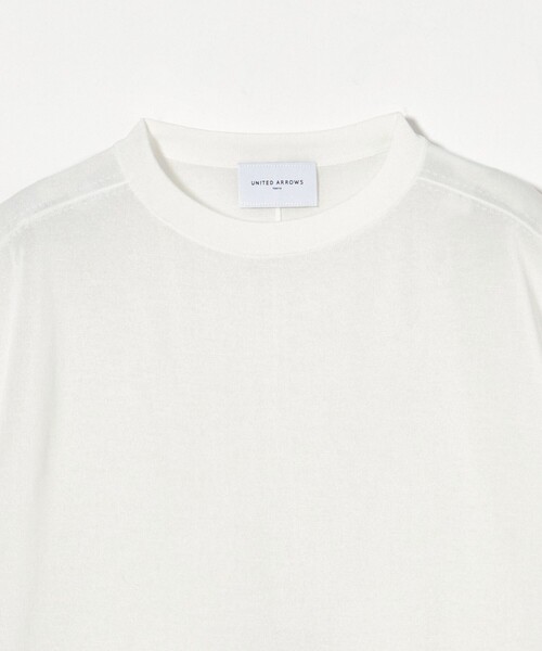 【美品】ユナイテッドアローズ フレンチスリーブ ニット ホワイト UNITED ARROWS（ユナイテッドアローズ）の「ミニハイネック