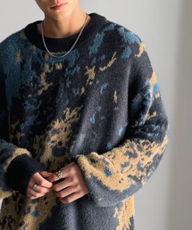 Classical Origin(�N���V�J���I���W��)�́yclassical origin�z�j���A���X��W�W���K�[�h�V���M�[�j�b�g�^Nuanced Pattern Double Jacquard Shaggy Knit(�j�b�g/�Z�[�^�[)