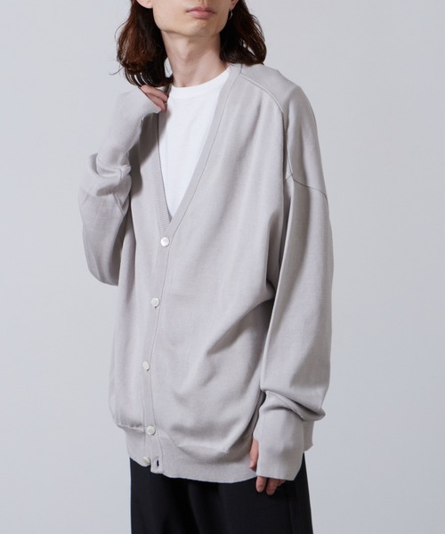 superNova.(スーパーノヴァ)の「superNova./スーパーノヴァ Knit cardigan カーディガン(カーディガン/ボレロ・メンズ・グレー・M)」の1枚目の写真