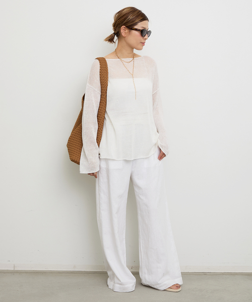 ドゥーズィエムクラス　Sheer ハーフスリーブ プルオーバー　半袖ニット Deuxieme Classe（ドゥーズィエムクラス）の「*Sheer ハーフ