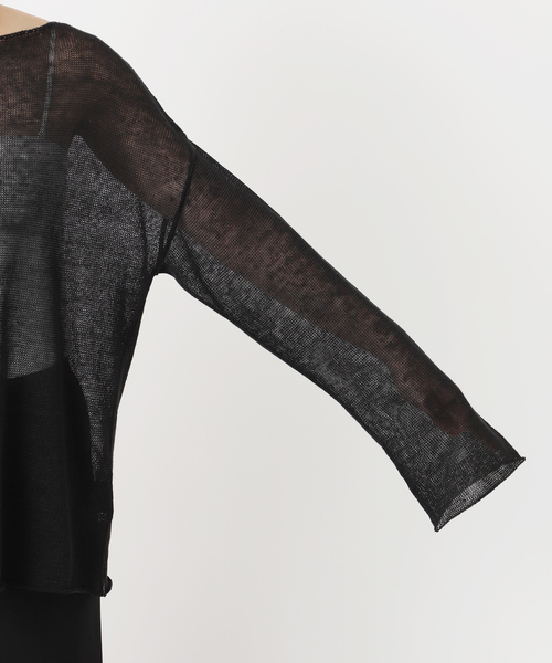 Deuxieme Classe（ドゥーズィエムクラス）の「LINO Sheer プルオーバー（ニット/セーター・レディース・ホワイト/ブラウン/ブラック・FREE）」の18枚目の写真