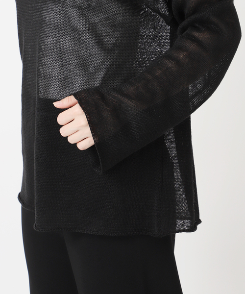 Deuxieme Classe（ドゥーズィエムクラス）の「LINO Sheer プルオーバー（ニット/セーター・レディース・ホワイト/ブラウン/ブラック・FREE）」の17枚目の写真