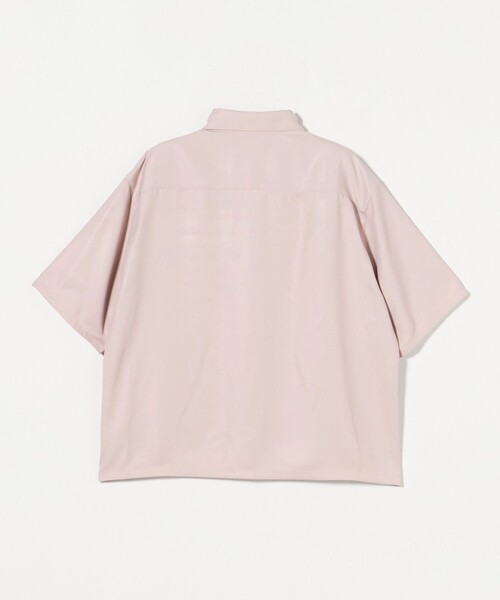6（ロク）の「＜6(ROKU)＞アセテート サテンショートスリーブシャツ（シャツ/ブラウス・レディース・ブラック/ライトピンク・FREE）」の5枚目の写真