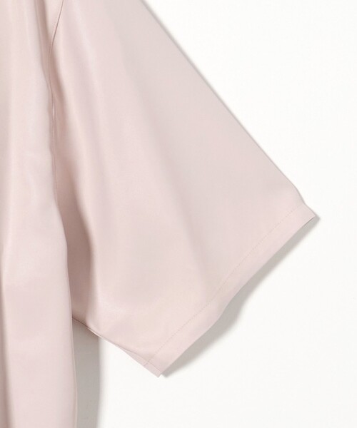 6（ロク）の「＜6(ROKU)＞アセテート サテンショートスリーブシャツ（シャツ/ブラウス・レディース・ブラック/ライトピンク・FREE）」の7枚目の写真