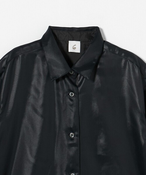 6（ロク）の「＜6(ROKU)＞アセテート サテンショートスリーブシャツ（シャツ/ブラウス・レディース・ブラック/ライトピンク・FREE）」の12枚目の写真