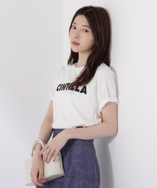 PROPORTION BODY DRESSING(プロポーションボディドレッシング)の「<ウォッシャブル>ゴシックロゴTシャツ / 1215260703(Tシャツ/カットソー・レディース・ホワイト/ダークグレー・FREE)」の2枚目の写真