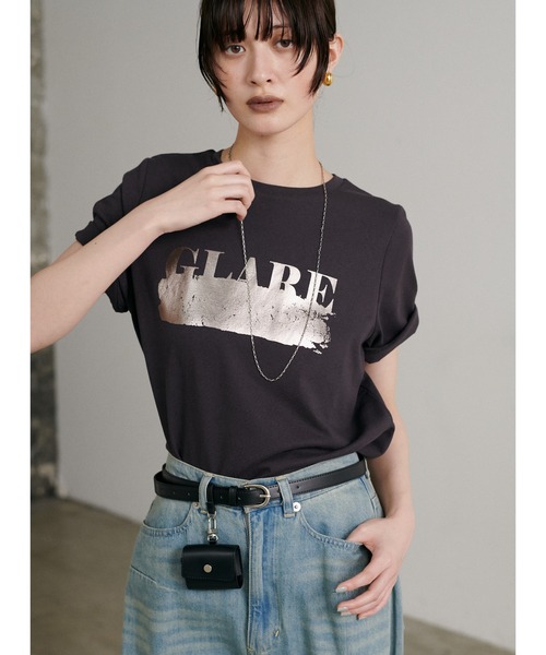 LARUTA(ラルータ)の「【LARUTA】汗染み防止箔ロゴT(Tシャツ/カットソー・レディース・ブラウン/ライトグレー/オフホワイト/スミクロ・FREE)」の14枚目の写真