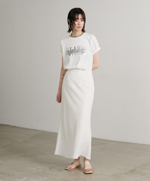 LARUTA(ラルータ)の「【LARUTA】汗染み防止箔ロゴT(Tシャツ/カットソー・レディース・ブラウン/ライトグレー/オフホワイト/スミクロ・FREE)」の22枚目の写真