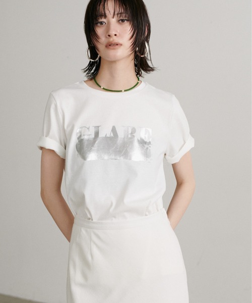 LARUTA(ラルータ)の「【LARUTA】汗染み防止箔ロゴT(Tシャツ/カットソー・レディース・ブラウン/ライトグレー/オフホワイト/スミクロ・FREE)」の20枚目の写真