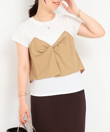fredy couleur | ねじりビスチェドッキングTシャツ(Tシャツ/カットソー)