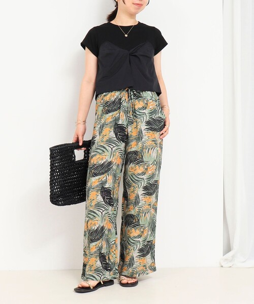 fredy couleur（フレディクルール）の「ねじりビスチェドッキングTシャツ（Tシャツ/カットソー・レディース・オフホワイト/ブラック・38）」の15枚目の写真