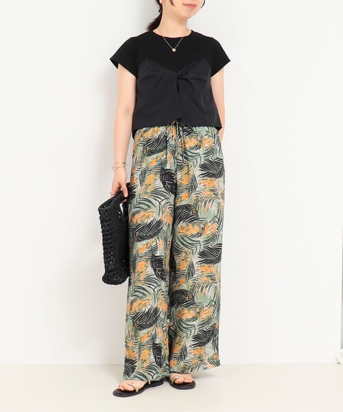 fredy couleur（フレディクルール）の「ねじりビスチェドッキングTシャツ（Tシャツ/カットソー・レディース・オフホワイト/ブラック・38）」の19枚目の写真