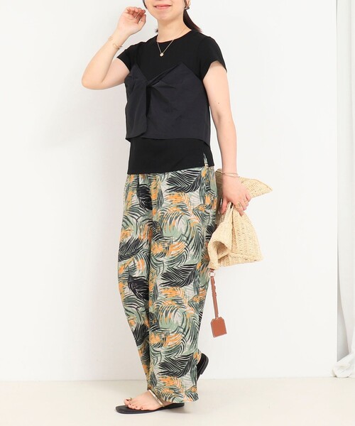 fredy couleur（フレディクルール）の「ねじりビスチェドッキングTシャツ（Tシャツ/カットソー・レディース・オフホワイト/ブラック・38）」の22枚目の写真