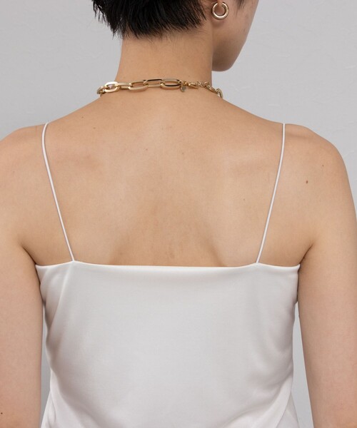 NOLLEY’S Sophi（ノーリーズソフィ）の「【追加】サテンスムースベアトップ（キャミソール・レディース・オフホワイト/ブラック・36/38）」の9枚目の写真