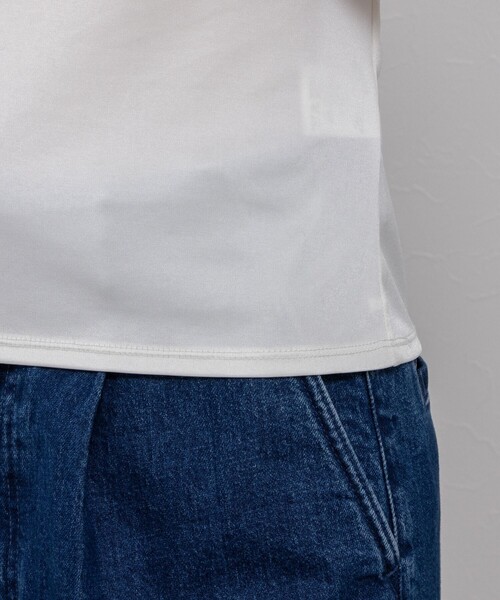 NOLLEY’S Sophi（ノーリーズソフィ）の「【追加】サテンスムースベアトップ（キャミソール・レディース・オフホワイト/ブラック・36/38）」の11枚目の写真