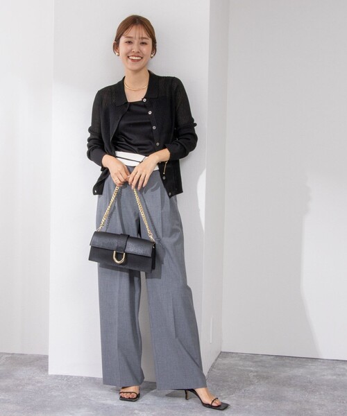 NOLLEY’S Sophi（ノーリーズソフィ）の「【追加】サテンスムースベアトップ（キャミソール・レディース・オフホワイト/ブラック・36/38）」の13枚目の写真