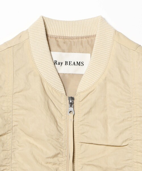 美品✨ BEAMS MA-1 リラックスフィット 中綿ジャケット　ブラックM セール】シャーリング MA-1 ブルゾン（MA-1）｜Ray BEAMS（レイ