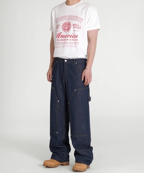 NOWLE(ノウル)の「【NOWLE】アメリカンフラッグ モチーフ 半袖 Tシャツ(Tシャツ/カットソー・メンズ・ワインレッド/ホワイト・X-LARGE/LARGE/MEDIUM)」の13枚目の写真