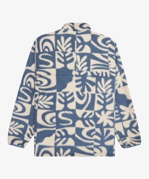 Quiksilver（クイックシルバー）の「CLEAN COAST FZ /クイックシルバー総柄ジップアップフリース（スウェット・メンズ・ブルー・MEDIUM/LARGE/X-LARGE）」の5枚目の写真
