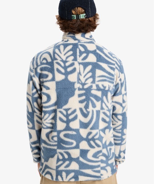 Quiksilver（クイックシルバー）の「CLEAN COAST FZ /クイックシルバー総柄ジップアップフリース（スウェット・メンズ・ブルー・MEDIUM/LARGE/X-LARGE）」の8枚目の写真