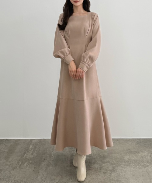 GIANA ドレス　ワンピース 楽天市場】【ストレッチジョーゼット】 シフォン袖ワンピース