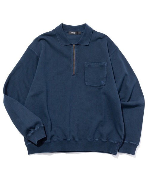 SILAS(サイラス)の「HALF ZIP SWEATSHIRT(スウェット・メンズ・ブラウン/ネイビー/ブラック・XL/L/M)」の3枚目の写真