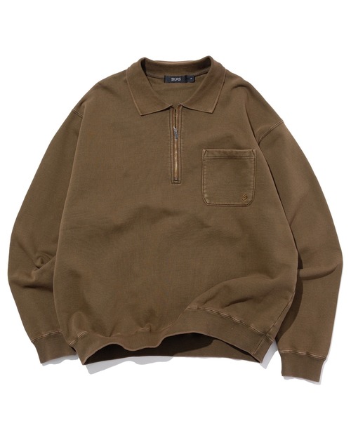 SILAS(サイラス)の「HALF ZIP SWEATSHIRT(スウェット・メンズ・ブラウン/ネイビー/ブラック・XL/L/M)」の2枚目の写真