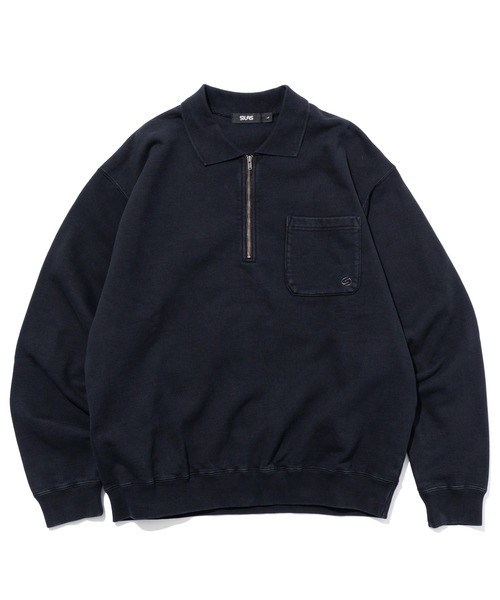 SILAS(サイラス)の「HALF ZIP SWEATSHIRT(スウェット・メンズ・ブラウン/ネイビー/ブラック・XL/L/M)」の1枚目の写真