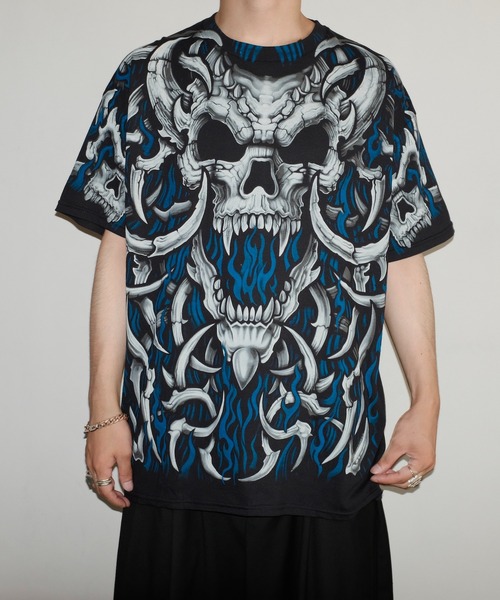LIQUID BLUE（リキッドブルー）の「LIQUID BLUE リキッドブルー / "SKULL"TEE（Tシャツ/カットソー・メンズ・ブラック系1/ブラック/ブラック系3/ブラック系2・X-LARGE/LARGE）」の9枚目の写真
