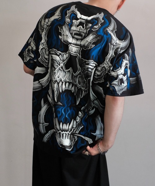 LIQUID BLUE（リキッドブルー）の「LIQUID BLUE リキッドブルー / "SKULL"TEE（Tシャツ/カットソー・メンズ・ブラック系1/ブラック/ブラック系3/ブラック系2・X-LARGE/LARGE）」の11枚目の写真