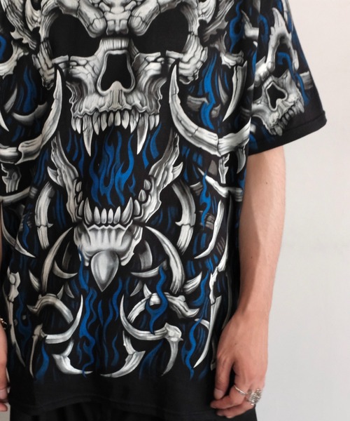 LIQUID BLUE（リキッドブルー）の「LIQUID BLUE リキッドブルー / "SKULL"TEE（Tシャツ/カットソー・メンズ・ブラック系1/ブラック/ブラック系3/ブラック系2・X-LARGE/LARGE）」の13枚目の写真