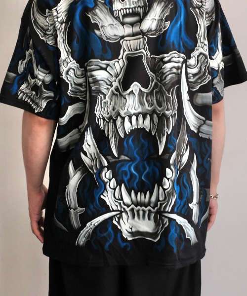 LIQUID BLUE（リキッドブルー）の「LIQUID BLUE リキッドブルー / "SKULL"TEE（Tシャツ/カットソー・メンズ・ブラック系1/ブラック/ブラック系3/ブラック系2・X-LARGE/LARGE）」の14枚目の写真