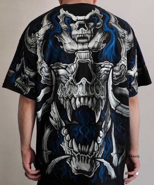 LIQUID BLUE（リキッドブルー）の「LIQUID BLUE リキッドブルー / "SKULL"TEE（Tシャツ/カットソー・メンズ・ブラック系1/ブラック/ブラック系3/ブラック系2・X-LARGE/LARGE）」の12枚目の写真
