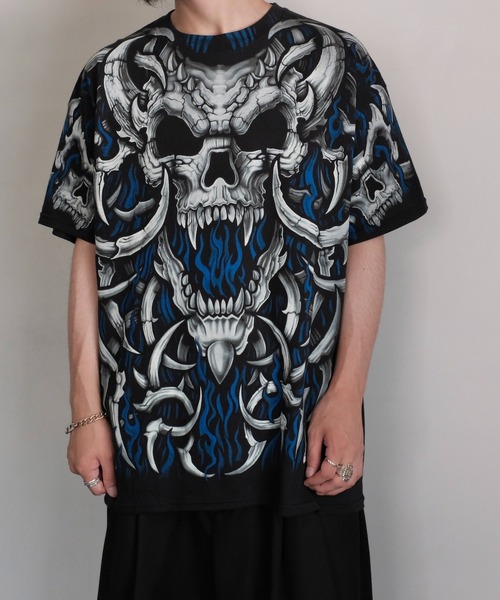 LIQUID BLUE（リキッドブルー）の「LIQUID BLUE リキッドブルー / "SKULL"TEE（Tシャツ/カットソー・メンズ・ブラック系1/ブラック/ブラック系3/ブラック系2・X-LARGE/LARGE）」の5枚目の写真