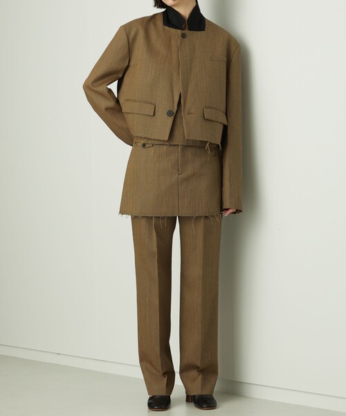 AEWEN MATOPH(イウエン マトフ)の「<AEWEN MATOPH>ウールショートジャケット(テーラードジャケット・レディース・ブラック/ブラウン・36/38)」の5枚目の写真