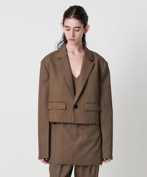 AEWEN MATOPH(イウエン マトフ)の「<AEWEN MATOPH>ウールショートジャケット(テーラードジャケット・レディース・ブラック/ブラウン・36/38)」の8枚目の写真