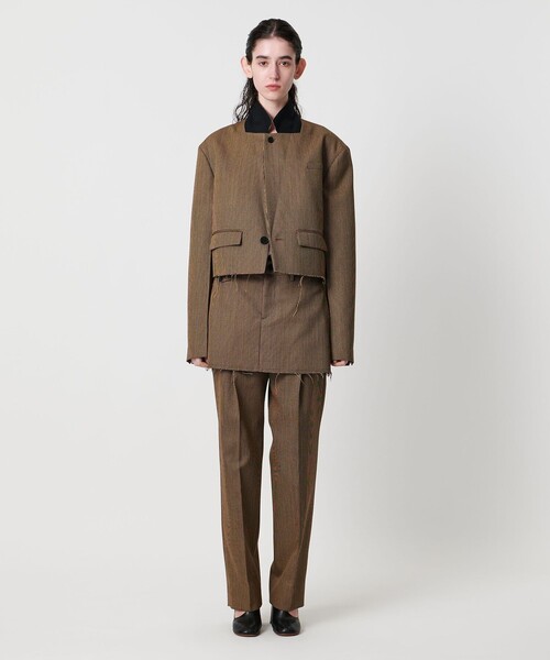 AEWEN MATOPH(イウエン マトフ)の「<AEWEN MATOPH>ウールショートジャケット(テーラードジャケット・レディース・ブラック/ブラウン・36/38)」の9枚目の写真