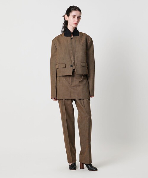 AEWEN MATOPH(イウエン マトフ)の「<AEWEN MATOPH>ウールショートジャケット(テーラードジャケット・レディース・ブラック/ブラウン・36/38)」の10枚目の写真