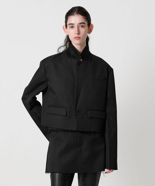 AEWEN MATOPH(イウエン マトフ)の「<AEWEN MATOPH>ウールショートジャケット(テーラードジャケット・レディース・ブラック/ブラウン・36/38)」の11枚目の写真