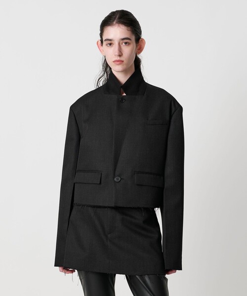 AEWEN MATOPH(イウエン マトフ)の「<AEWEN MATOPH>ウールショートジャケット(テーラードジャケット・レディース・ブラック/ブラウン・36/38)」の12枚目の写真