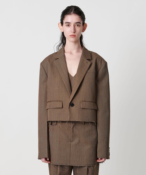 AEWEN MATOPH(イウエン マトフ)の「<AEWEN MATOPH>ウールショートジャケット(テーラードジャケット・レディース・ブラック/ブラウン・36/38)」の17枚目の写真