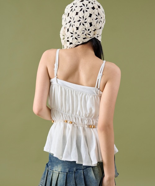 dispark（ディスパーク）の「DISPARK/エスニックイレヘムキャミ（キャミソール・レディース・アイボリー/カーキ・FREE）」の5枚目の写真