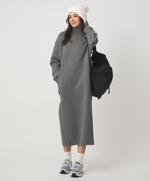 ダンボール ハイネック ワンピース（ワンピース）｜green label