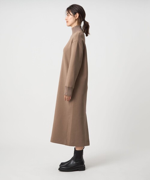 セール】ダンボール ハイネック ワンピース（ワンピース）｜green