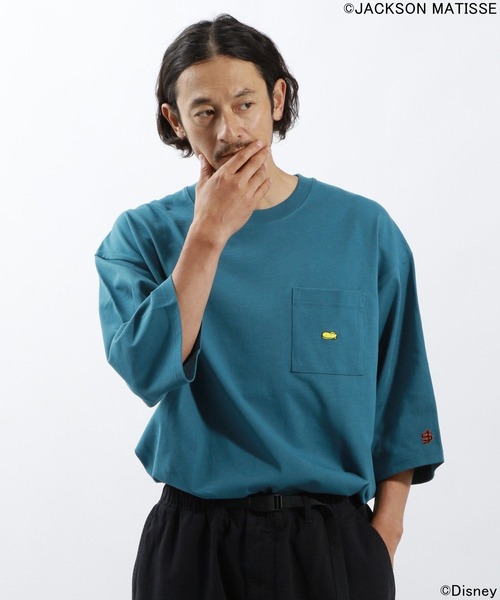 JACKSON MATISSE（ジャクソンマティス）の「【JACKSON MATISSE/BAYFLOW】「ミッキーマウス」デザイン7分袖Tシャツ（Tシャツ/カットソー・メンズ・ブラック/オフホワイト/ブルー・MEDIUM/LARGE）」の3枚目の写真