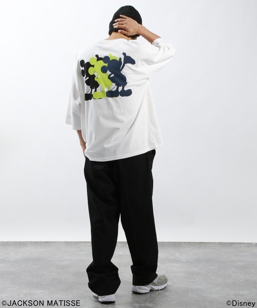 JACKSON MATISSE（ジャクソンマティス）の「【JACKSON MATISSE/BAYFLOW】「ミッキーマウス」デザイン7分袖Tシャツ（Tシャツ/カットソー・メンズ・ブラック/オフホワイト/ブルー・MEDIUM/LARGE）」の17枚目の写真