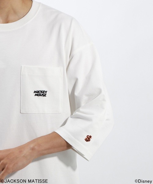 JACKSON MATISSE（ジャクソンマティス）の「【JACKSON MATISSE/BAYFLOW】「ミッキーマウス」デザイン7分袖Tシャツ（Tシャツ/カットソー・メンズ・ブラック/オフホワイト/ブルー・MEDIUM/LARGE）」の21枚目の写真